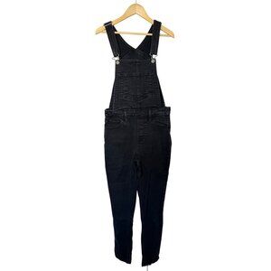 Levi's Women's Black Demin Overall Bib Cropped Western Boho Size 28